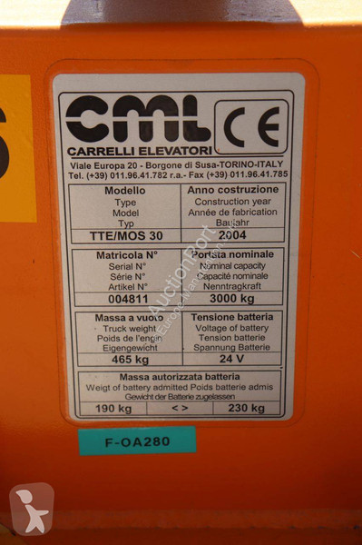 Transpaleta  TTE/MOS 30