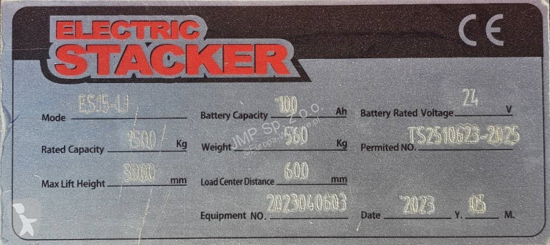 منصة نقالة  ES15-ES Li FF3000mm UNUSED LI-ION