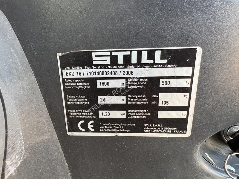 منصة نقالة Still EXU 16 + 1600 KG + 24 VOLT +...