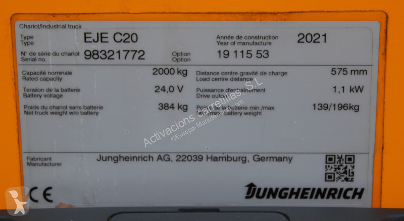 منصة نقالة Jungheinrich C20