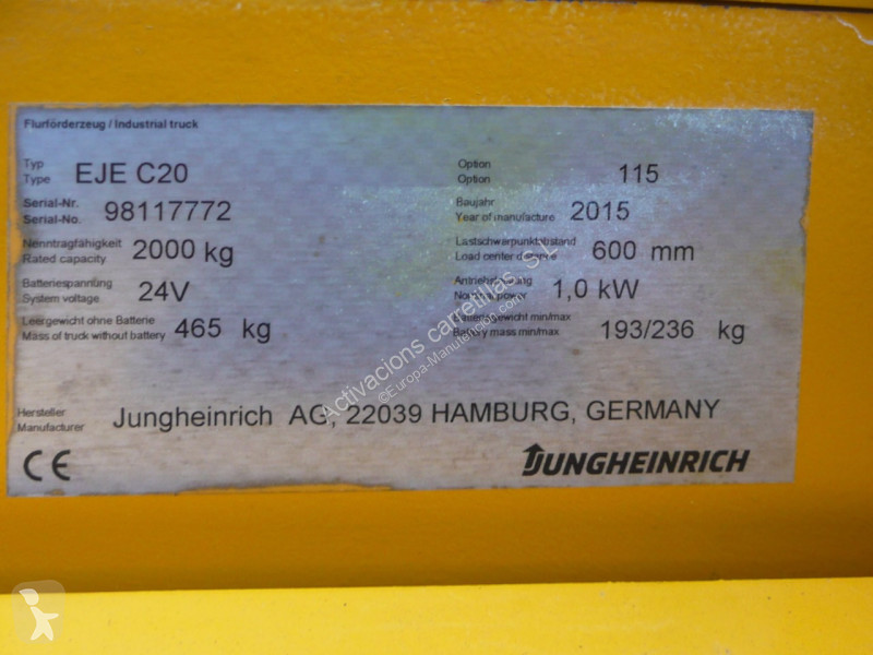 Transpaleta Jungheinrich C20