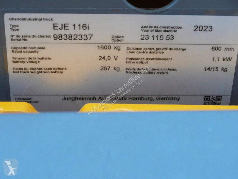 Transpaleta Jungheinrich 116i LI-ION