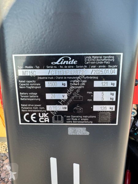 منصة نقالة Linde Niederhubwagen MT15C