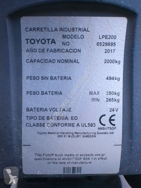 Transpaleta BT LPE 200