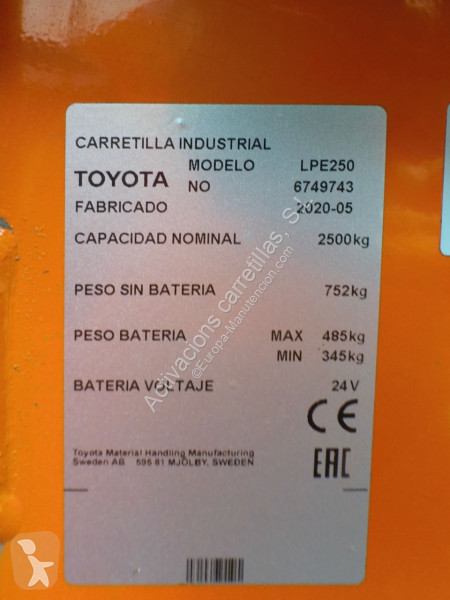 Transpalette BT LPE 250 2350x550mm