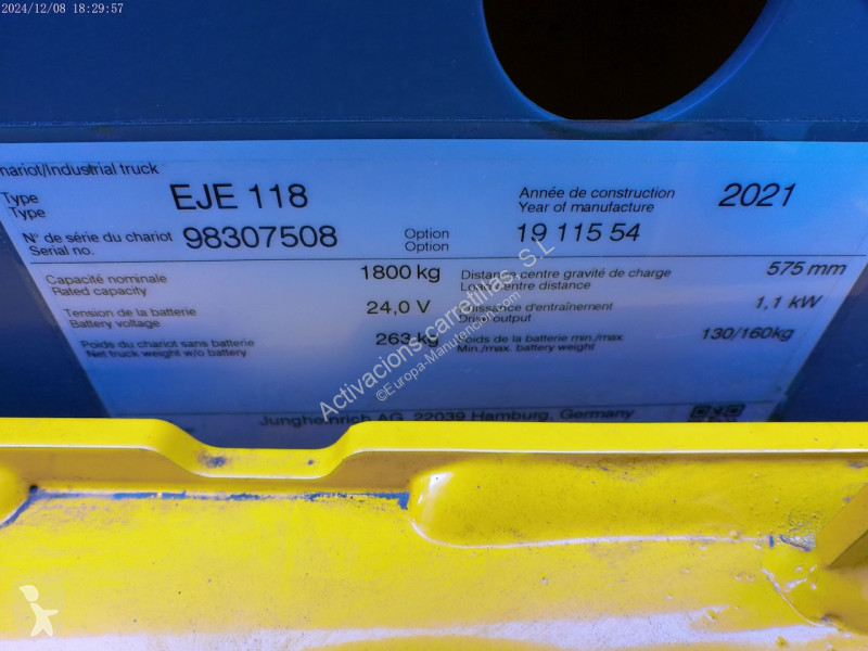 Transpaleta Jungheinrich LI-ION