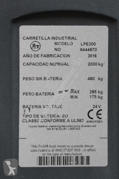 Transpalette BT LPE 200