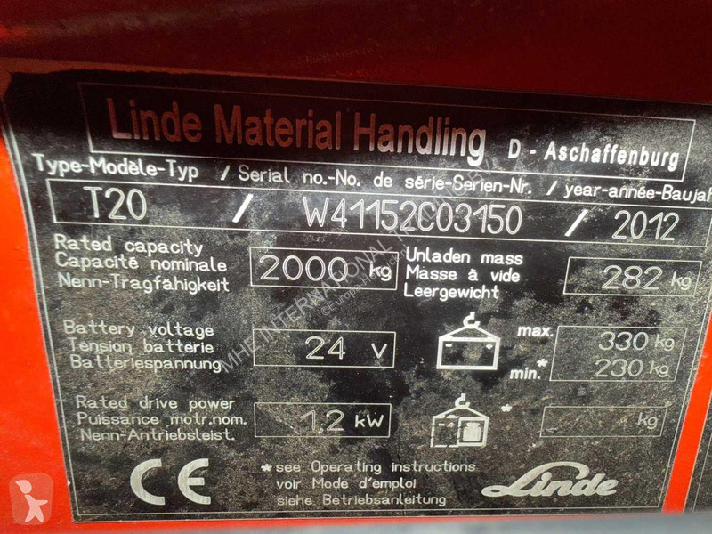 Transpaleta Linde T20