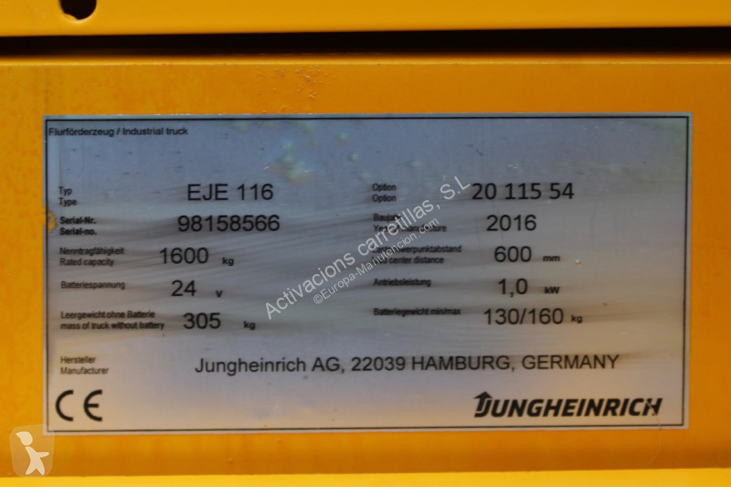 منصة نقالة Jungheinrich 116i LI-ION