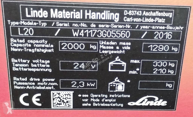 Самоходная тележка Linde L 20