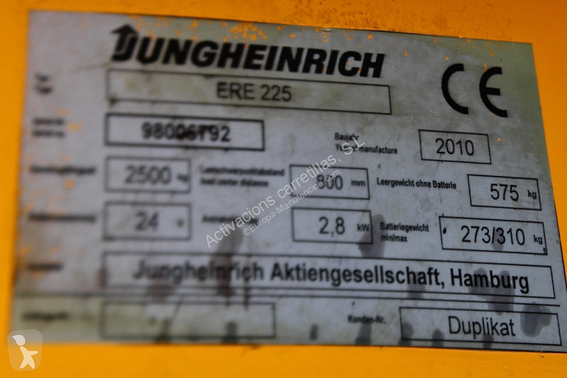 منصة نقالة Jungheinrich 1600x540mm
