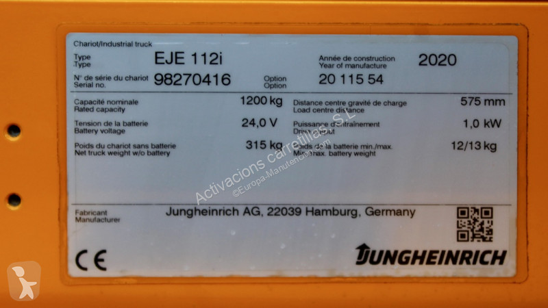 منصة نقالة Jungheinrich 112i LI-ION