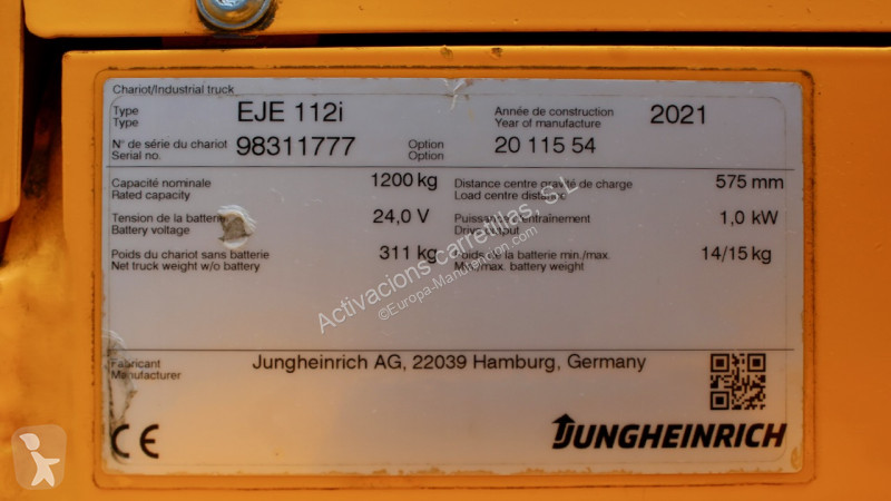 منصة نقالة Jungheinrich 112i LI-ION