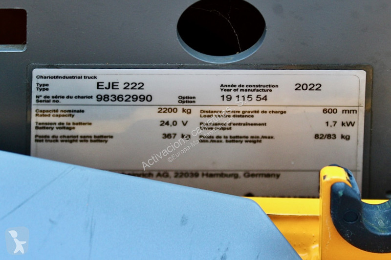 منصة نقالة Jungheinrich 222 LI-ION