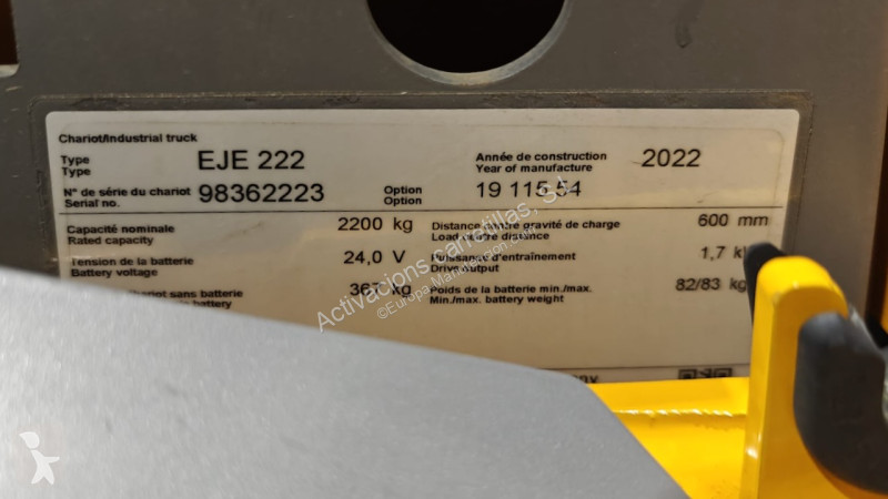 منصة نقالة Jungheinrich 222 LI-ION