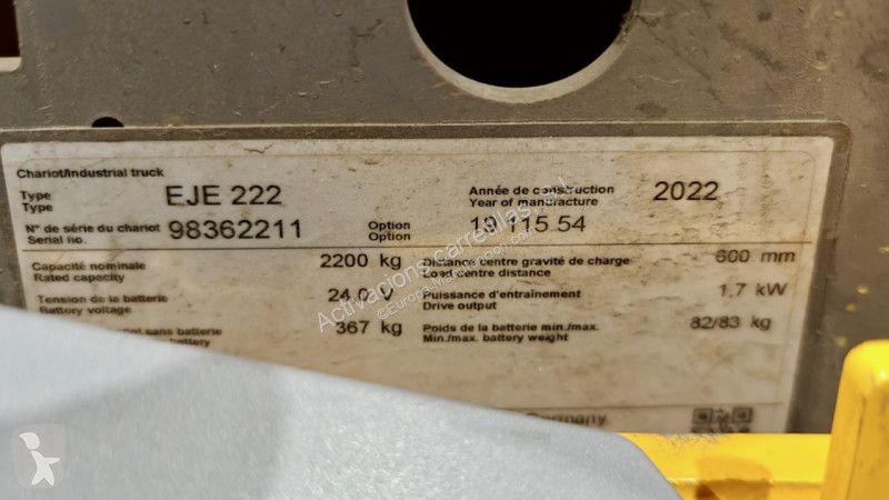 منصة نقالة Jungheinrich 222 LI-ION