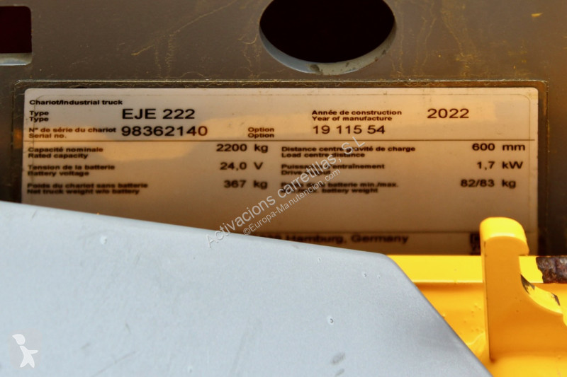 منصة نقالة Jungheinrich 222 LI-ION