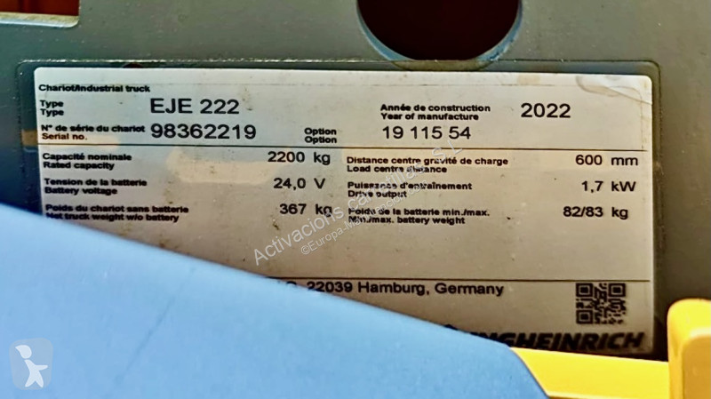 منصة نقالة Jungheinrich 222 LI-ION