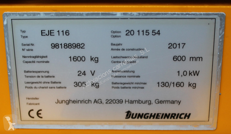 منصة نقالة Jungheinrich LI-ION