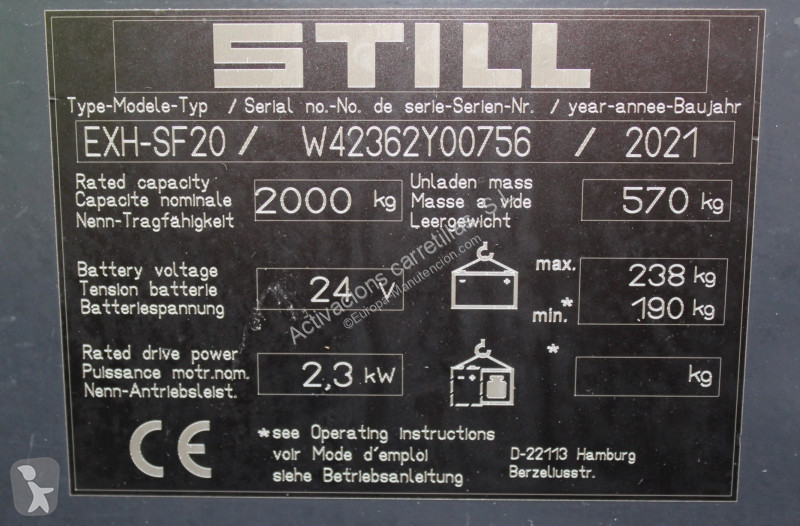منصة نقالة Still  EXH-SF20 LI-ION