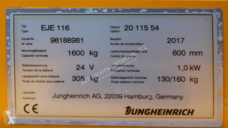 منصة نقالة Jungheinrich LI-ION