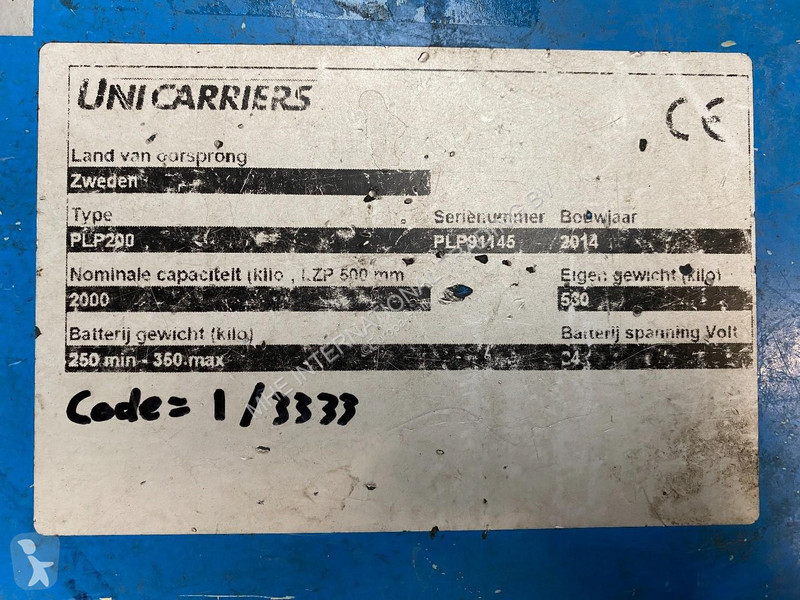 Транспалетна количка Unicarriers PLP200