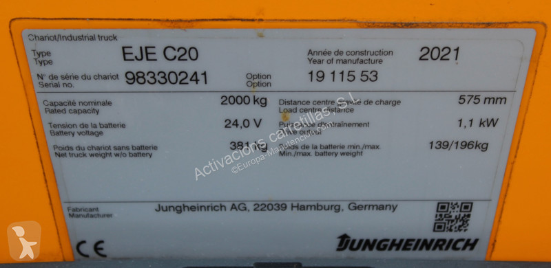 منصة نقالة Jungheinrich C20