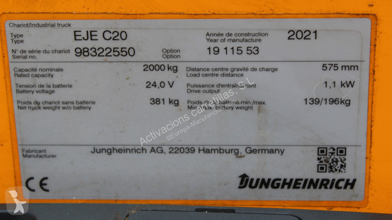 منصة نقالة Jungheinrich C20