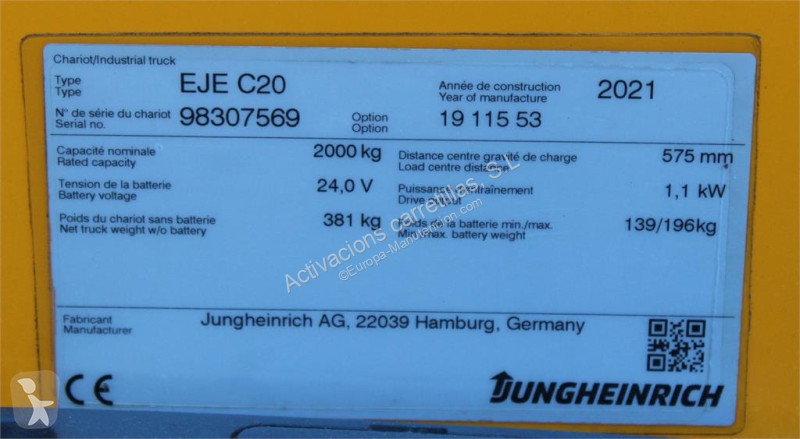 Transpaleta Jungheinrich C20