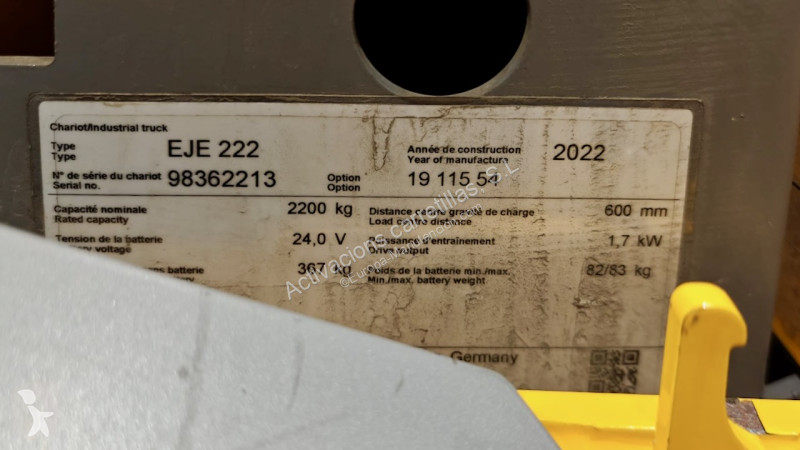 منصة نقالة Jungheinrich 222 LI-ION