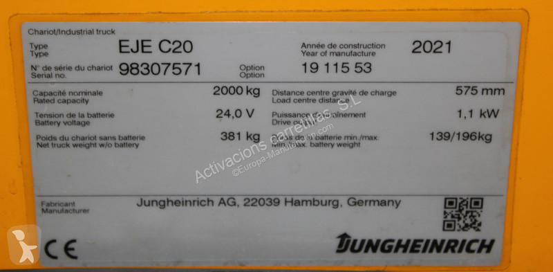 منصة نقالة Jungheinrich C20