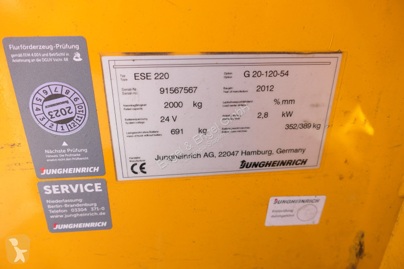 Gerbeur Jungheinrich ESE 220 Batterie 51/2019
