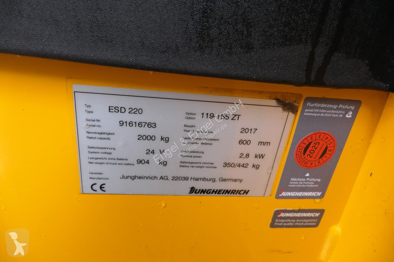 مرفاع شوكي Jungheinrich ESD 220 Batterie 39/2021