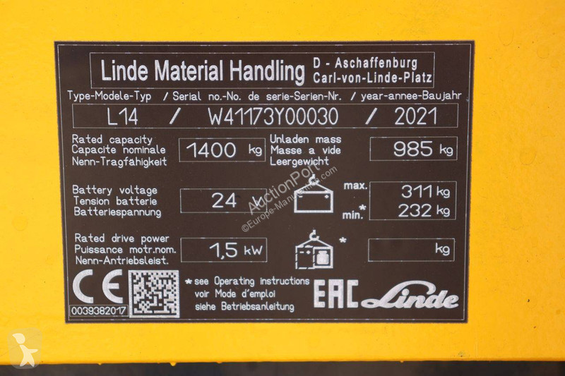 Apilador Linde L14