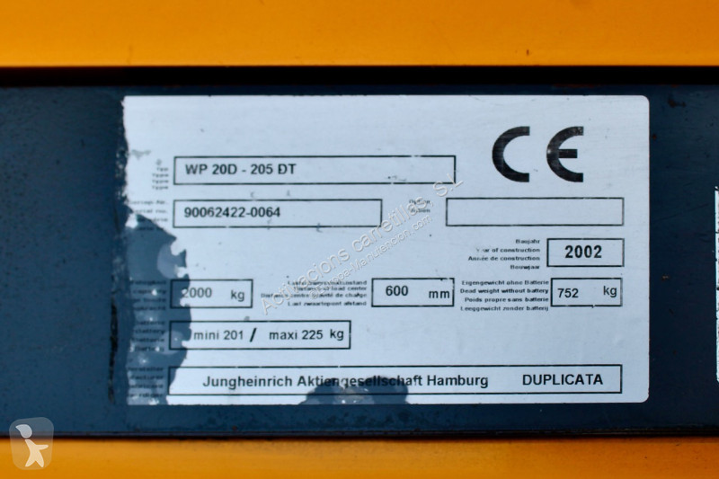 مرفاع شوكي Jungheinrich WP 20D 205 DT
