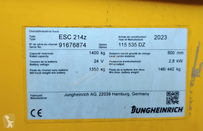 Stacker Jungheinrich 214z 535 DZ