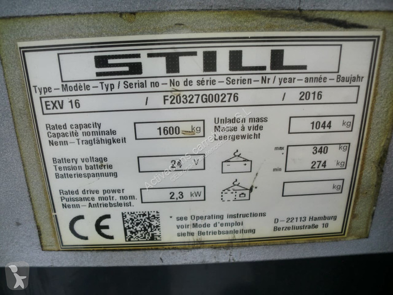 Apilador Still EXV 16