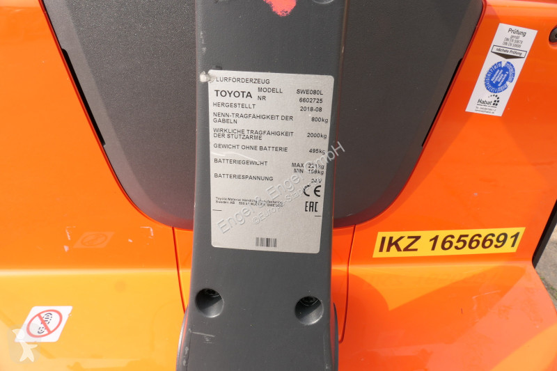 Gerbeur Toyota SWE 080L Batterie 12/2022