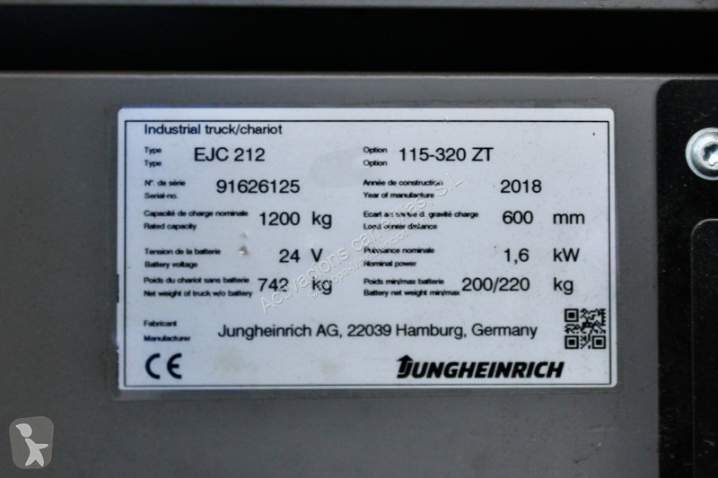 مرفاع شوكي Jungheinrich 320 ZT LI-ION