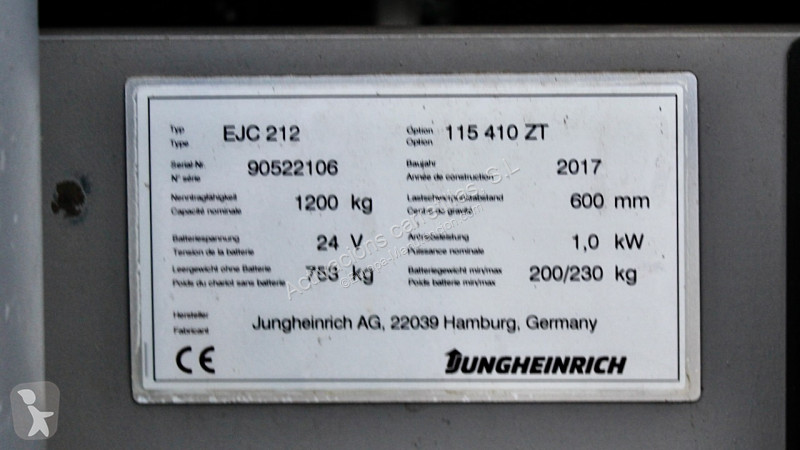 مرفاع شوكي Jungheinrich 410 ZT