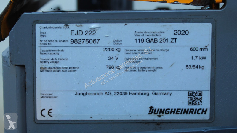 مرفاع شوكي Jungheinrich EJD 222 201 ZT LI-ION