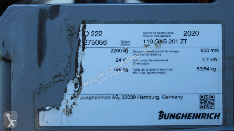 مرفاع شوكي Jungheinrich EJD 222 201 ZT LI-ION