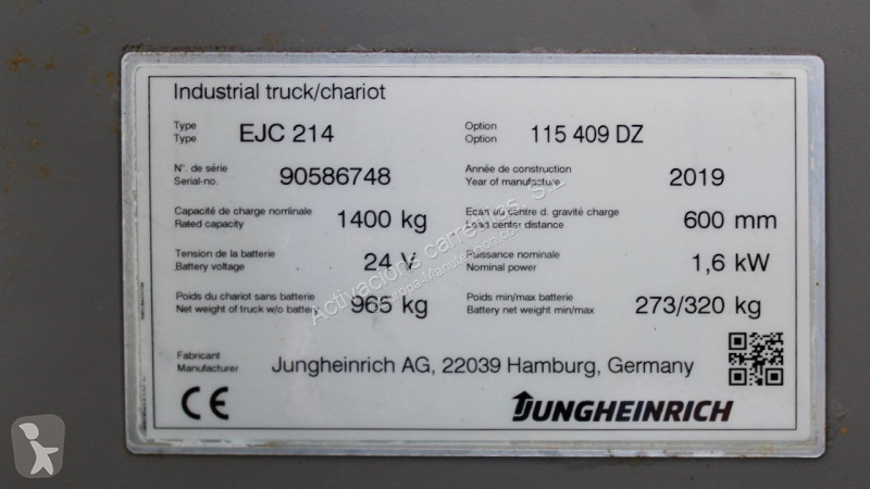 مرفاع شوكي Jungheinrich 409 DZ