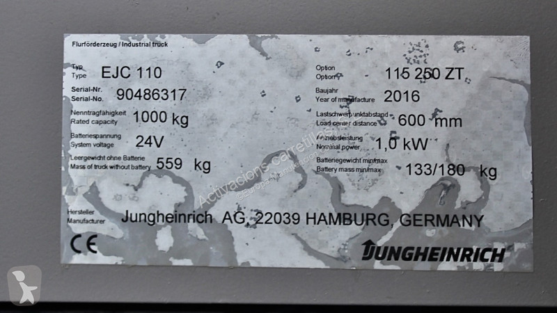 مرفاع شوكي Jungheinrich 250 ZT