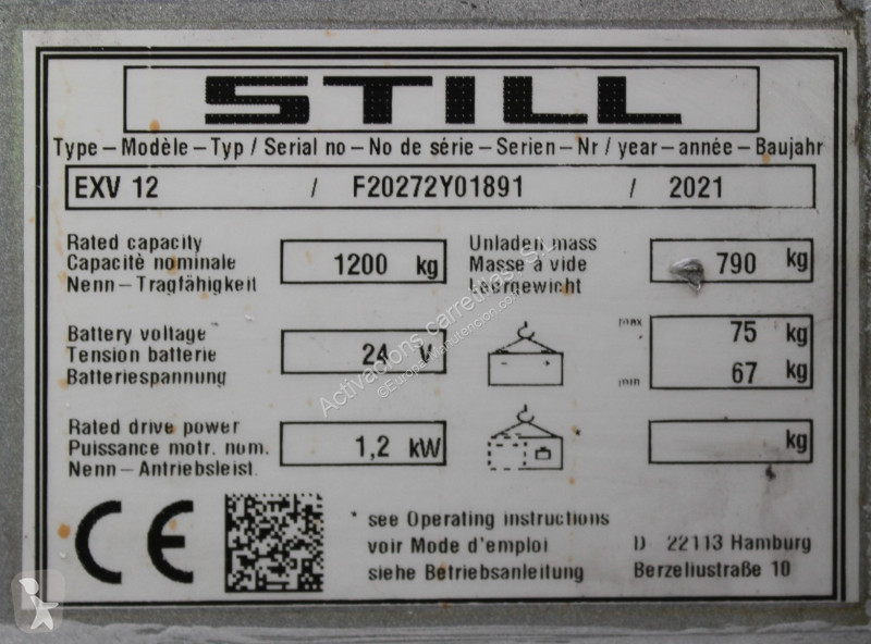 Stohovač Still EXV 12 LI-ION