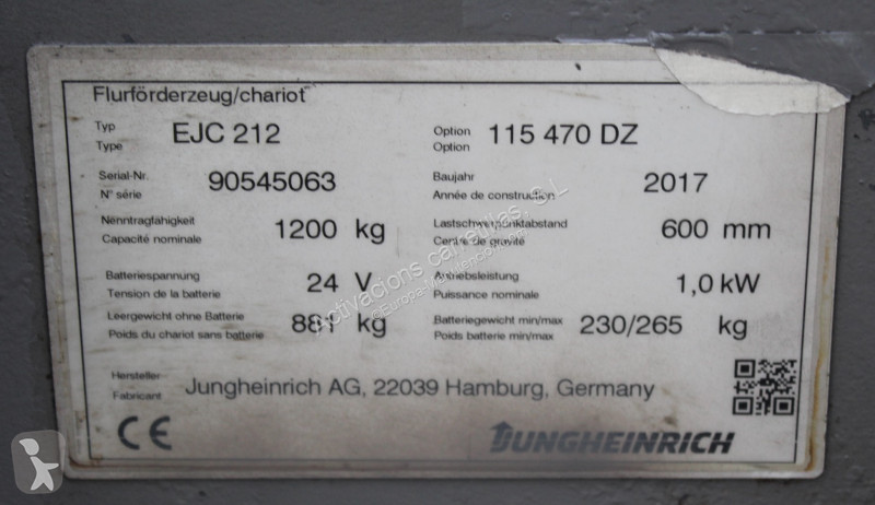 مرفاع شوكي Jungheinrich 470 DZ