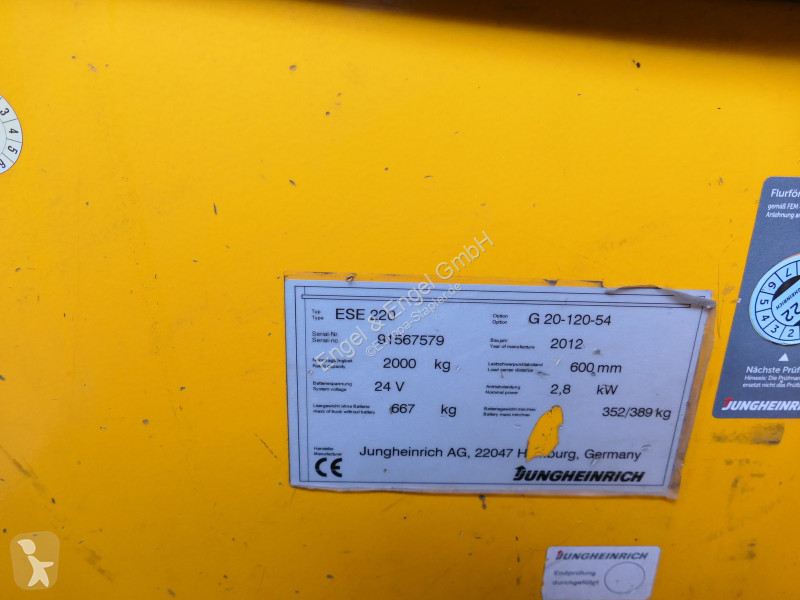 Gerbeur Jungheinrich ESE 220 Batterie 03/2021