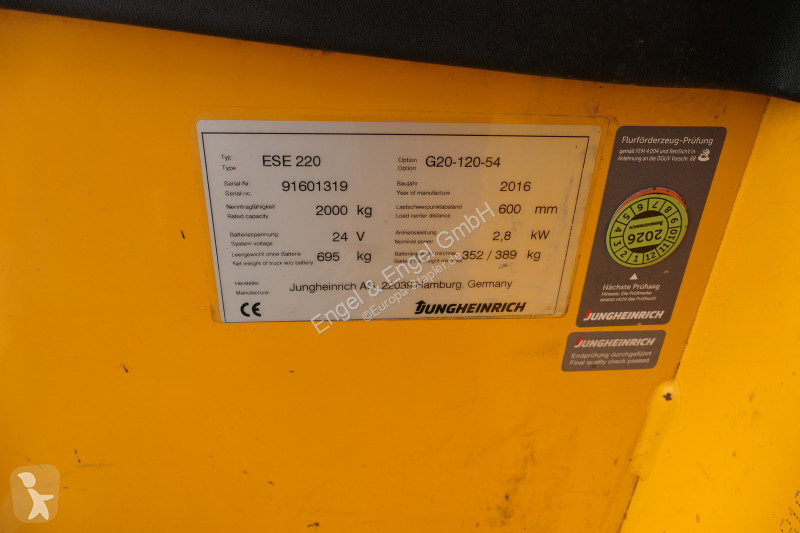 مرفاع شوكي Jungheinrich ESE 220 Batterie 13/2024