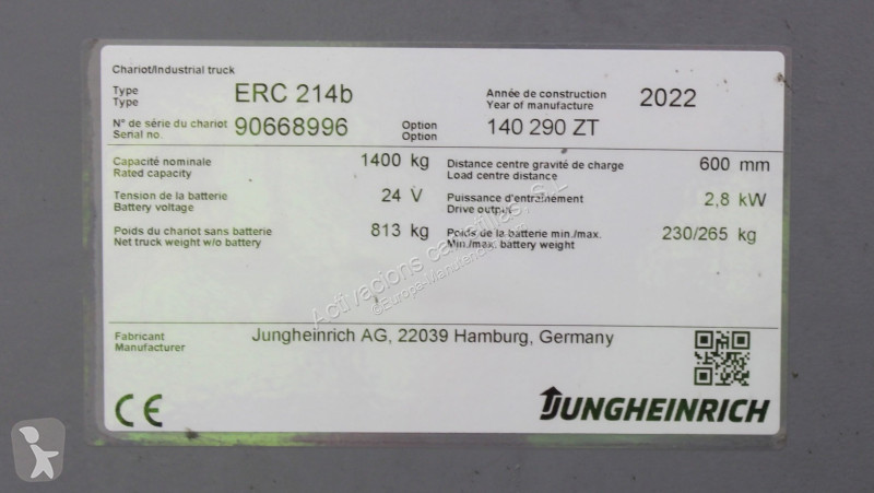 Stacker Jungheinrich 214b 290 ZT