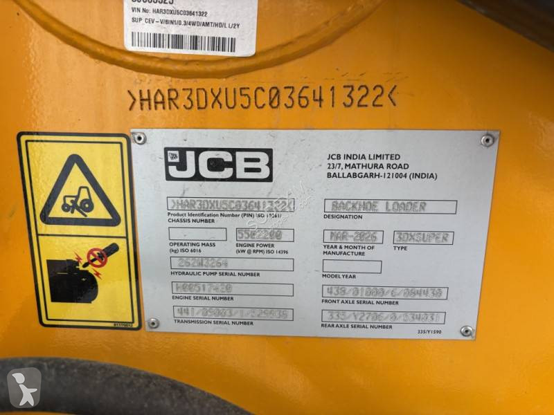 Tractopelle JCB 3DX